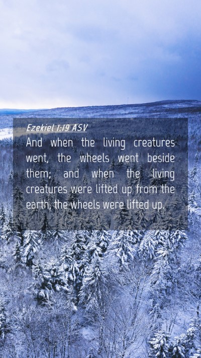 Picture 04 - Ezekiel 1:19 ASV Mobile Phone Wallpaper - And when the living creatures went, the wheels - Mobile Bible Verse Wallpaper