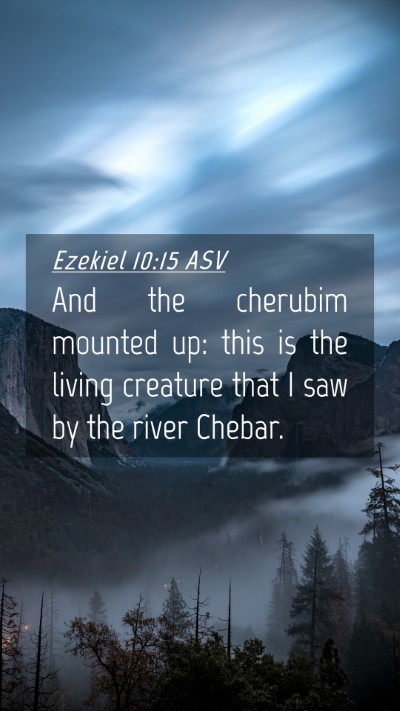 Picture 04 - Ezekiel 10:15 ASV Mobile Phone Wallpaper - And the cherubim mounted up: this is the living - Mobile Bible Verse Wallpaper
