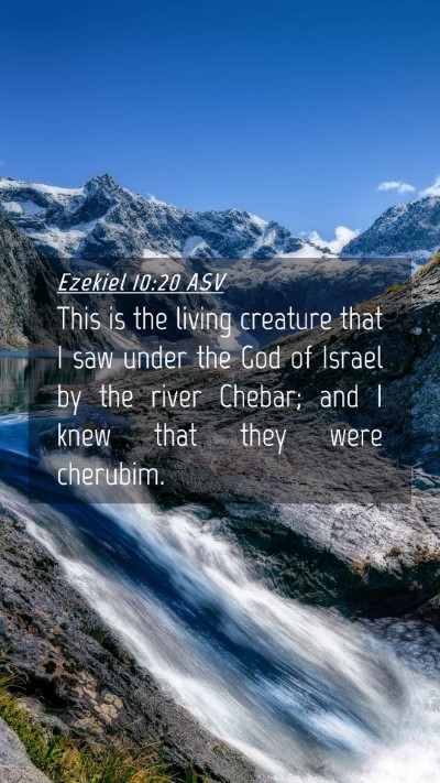 Picture 04 - Ezekiel 10:20 ASV Mobile Phone Wallpaper - This is the living creature that I saw under the - Mobile Bible Verse Wallpaper
