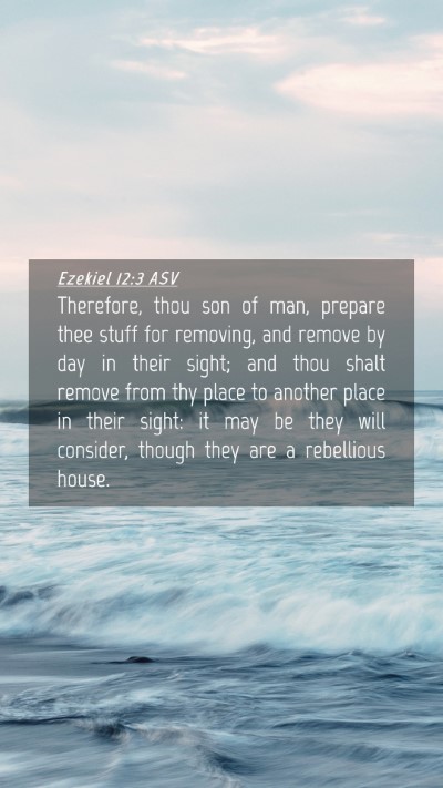 Picture 04 - Ezekiel 12:3 ASV Mobile Phone Wallpaper - Therefore, thou son of man, prepare thee stuff - Mobile Bible Verse Wallpaper