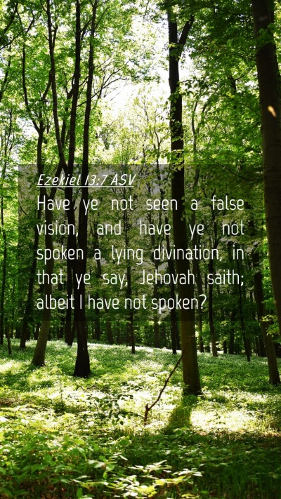Picture 04 - Ezekiel 13:7 ASV Mobile Phone Wallpaper - Have ye not seen a false vision, and have ye not - Mobile Bible Verse Wallpaper