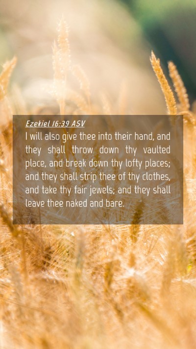 Picture 04 - Ezekiel 16:39 ASV Mobile Phone Wallpaper - I will also give thee into their hand, and they - Mobile Bible Verse Wallpaper