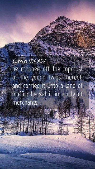 Picture 04 - Ezekiel 17:4 ASV Mobile Phone Wallpaper - he cropped off the topmost of the young twigs - Mobile Bible Verse Wallpaper