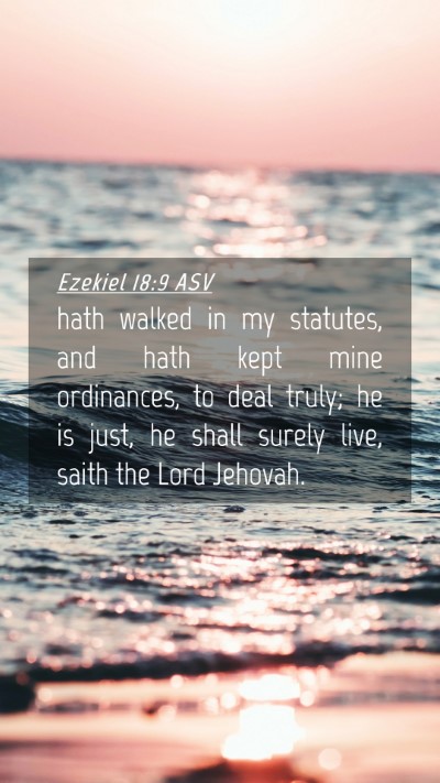 Picture 04 - Ezekiel 18:9 ASV Mobile Phone Wallpaper - hath walked in my statutes, and hath kept mine - Mobile Bible Verse Wallpaper
