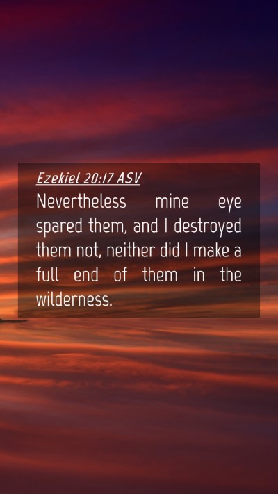Picture 04 - Ezekiel 20:17 ASV Mobile Phone Wallpaper - Nevertheless mine eye spared them, and I - Mobile Bible Verse Wallpaper