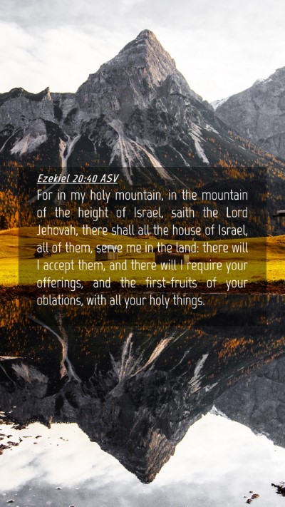 Picture 04 - Ezekiel 20:40 ASV Mobile Phone Wallpaper - For in my holy mountain, in the mountain of the - Mobile Bible Verse Wallpaper
