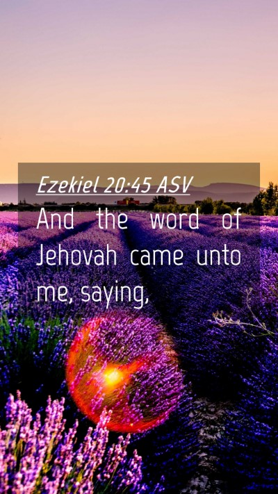 Picture 04 - Ezekiel 20:45 ASV Mobile Phone Wallpaper - And the word of Jehovah came unto me, - Mobile Bible Verse Wallpaper