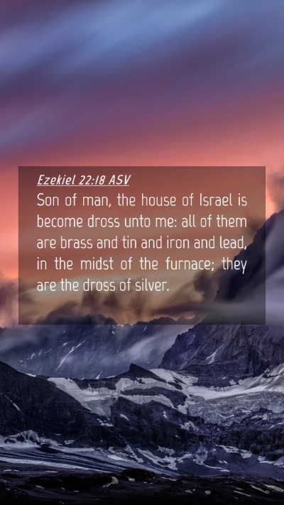 Picture 04 - Ezekiel 22:18 ASV Mobile Phone Wallpaper - Son of man, the house of Israel is become dross - Mobile Bible Verse Wallpaper