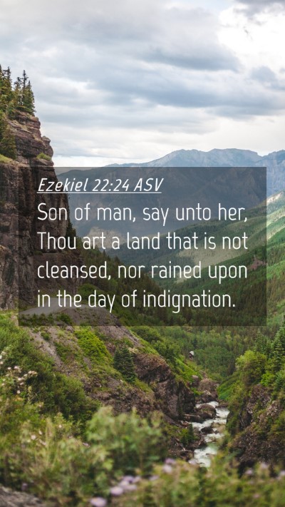 Picture 04 - Ezekiel 22:24 ASV Mobile Phone Wallpaper - Son of man, say unto her, Thou art a land that is - Mobile Bible Verse Wallpaper