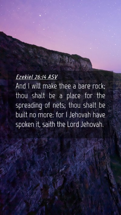 Picture 04 - Ezekiel 26:14 ASV Mobile Phone Wallpaper - And I will make thee a bare rock; thou shalt be a - Mobile Bible Verse Wallpaper