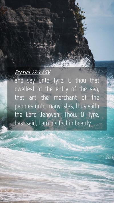 Picture 04 - Ezekiel 27:3 ASV Mobile Phone Wallpaper - and say unto Tyre, O thou that dwellest at the - Mobile Bible Verse Wallpaper