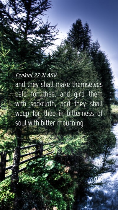 Picture 04 - Ezekiel 27:31 ASV Mobile Phone Wallpaper - and they shall make themselves bald for thee, and - Mobile Bible Verse Wallpaper
