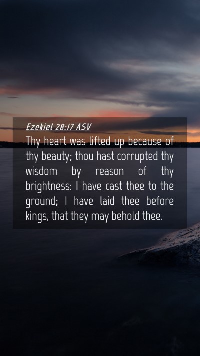 Picture 04 - Ezekiel 28:17 ASV Mobile Phone Wallpaper - Thy heart was lifted up because of thy beauty; - Mobile Bible Verse Wallpaper
