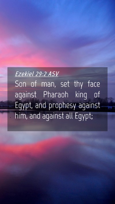 Picture 04 - Ezekiel 29:2 ASV Mobile Phone Wallpaper - Son of man, set thy face against Pharaoh king of - Mobile Bible Verse Wallpaper