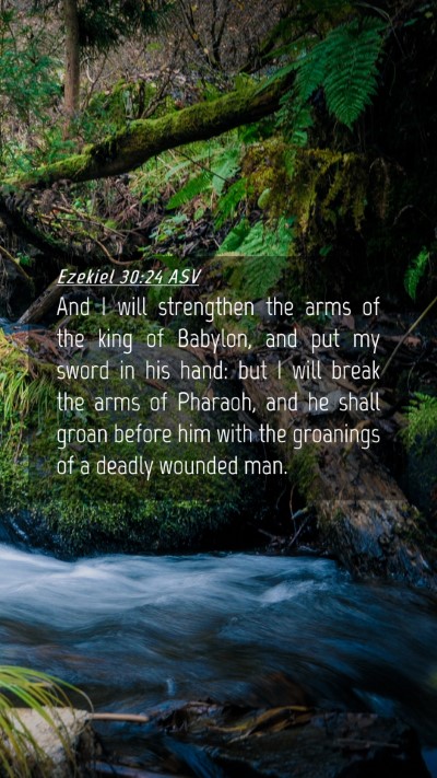Picture 04 - Ezekiel 30:24 ASV Mobile Phone Wallpaper - And I will strengthen the arms of the king of - Mobile Bible Verse Wallpaper