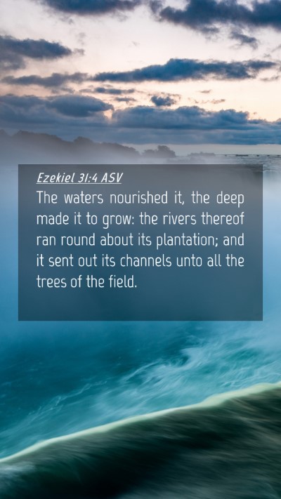 Picture 04 - Ezekiel 31:4 ASV Mobile Phone Wallpaper - The waters nourished it, the deep made it to - Mobile Bible Verse Wallpaper