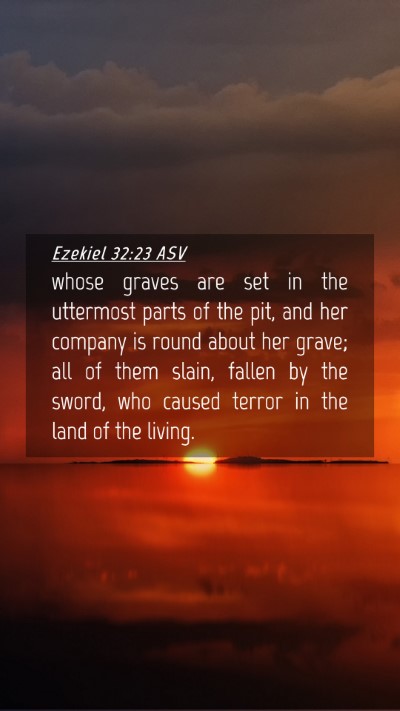 Picture 04 - Ezekiel 32:23 ASV Mobile Phone Wallpaper - whose graves are set in the uttermost parts of - Mobile Bible Verse Wallpaper