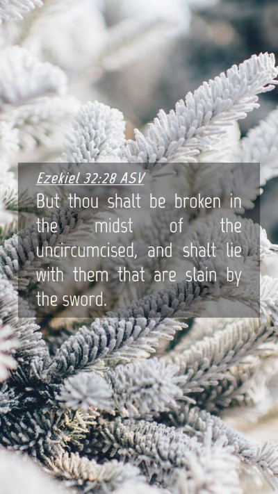 Picture 04 - Ezekiel 32:28 ASV Mobile Phone Wallpaper - But thou shalt be broken in the midst of the - Mobile Bible Verse Wallpaper