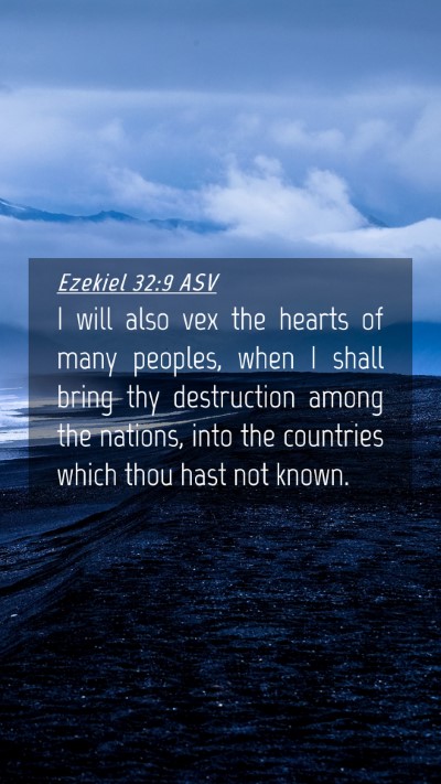 Picture 04 - Ezekiel 32:9 ASV Mobile Phone Wallpaper - I will also vex the hearts of many peoples, when - Mobile Bible Verse Wallpaper