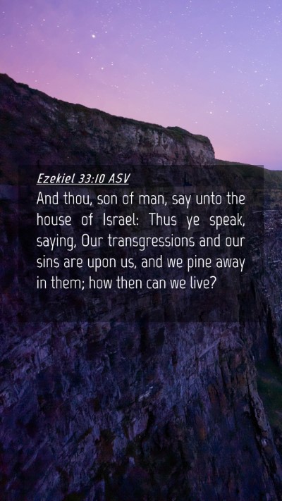 Picture 04 - Ezekiel 33:10 ASV Mobile Phone Wallpaper - And thou, son of man, say unto the house of - Mobile Bible Verse Wallpaper