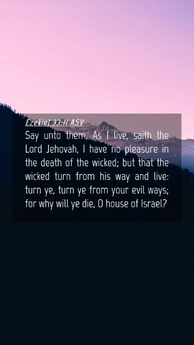 Picture 04 - Ezekiel 33:11 ASV Mobile Phone Wallpaper - Say unto them, As I live, saith the Lord Jehovah, - Mobile Bible Verse Wallpaper