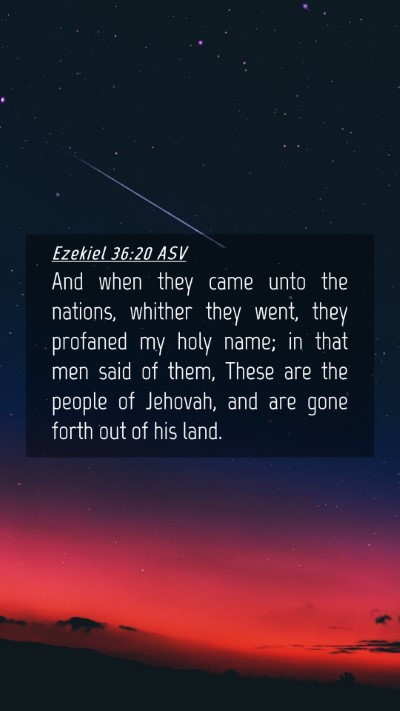 Picture 04 - Ezekiel 36:20 ASV Mobile Phone Wallpaper - And when they came unto the nations, whither they - Mobile Bible Verse Wallpaper