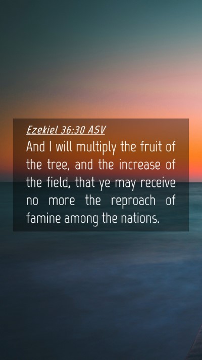 Picture 04 - Ezekiel 36:30 ASV Mobile Phone Wallpaper - And I will multiply the fruit of the tree, and - Mobile Bible Verse Wallpaper