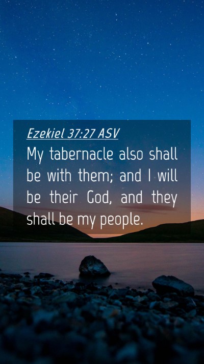 Picture 04 - Ezekiel 37:27 ASV Mobile Phone Wallpaper - My tabernacle also shall be with them; and I will - Mobile Bible Verse Wallpaper