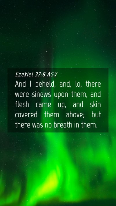 Picture 04 - Ezekiel 37:8 ASV Mobile Phone Wallpaper - And I beheld, and, lo, there were sinews upon - Mobile Bible Verse Wallpaper