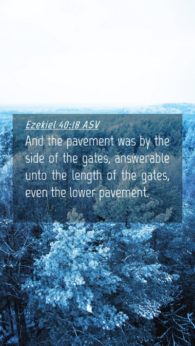 Picture 04 - Ezekiel 40:18 ASV Mobile Phone Wallpaper - And the pavement was by the side of the gates, - Mobile Bible Verse Wallpaper