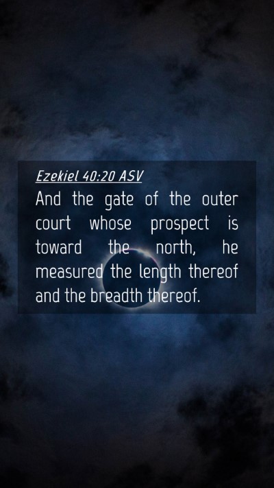 Picture 04 - Ezekiel 40:20 ASV Mobile Phone Wallpaper - And the gate of the outer court whose prospect is - Mobile Bible Verse Wallpaper