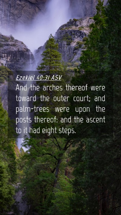 Picture 04 - Ezekiel 40:31 ASV Mobile Phone Wallpaper - And the arches thereof were toward the outer - Mobile Bible Verse Wallpaper
