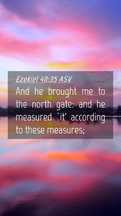 Picture 04 - Ezekiel 40:35 ASV Mobile Phone Wallpaper - And he brought me to the north gate: and he - Mobile Bible Verse Wallpaper