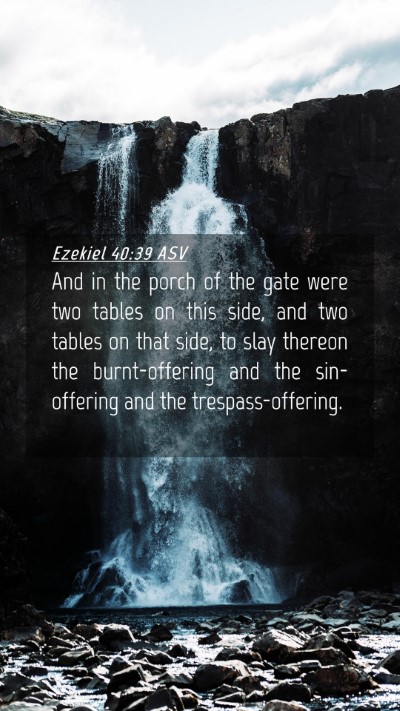 Picture 04 - Ezekiel 40:39 ASV Mobile Phone Wallpaper - And in the porch of the gate were two tables on - Mobile Bible Verse Wallpaper