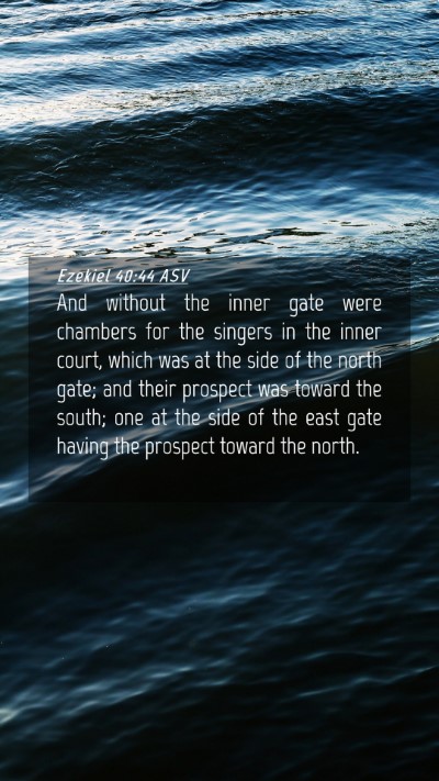 Picture 04 - Ezekiel 40:44 ASV Mobile Phone Wallpaper - And without the inner gate were chambers for the - Mobile Bible Verse Wallpaper