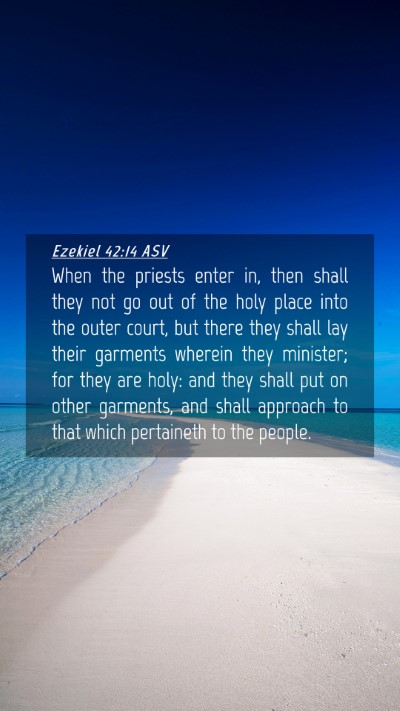 Picture 04 - Ezekiel 42:14 ASV Mobile Phone Wallpaper - When the priests enter in, then shall they not go - Mobile Bible Verse Wallpaper