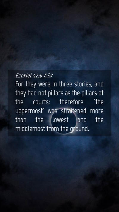 Picture 04 - Ezekiel 42:6 ASV Mobile Phone Wallpaper - For they were in three stories, and they had not - Mobile Bible Verse Wallpaper