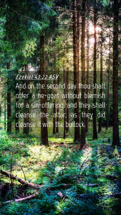Picture 04 - Ezekiel 43:22 ASV Mobile Phone Wallpaper - And on the second day thou shalt offer a he-goat - Mobile Bible Verse Wallpaper