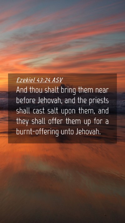Picture 04 - Ezekiel 43:24 ASV Mobile Phone Wallpaper - And thou shalt bring them near before Jehovah, - Mobile Bible Verse Wallpaper
