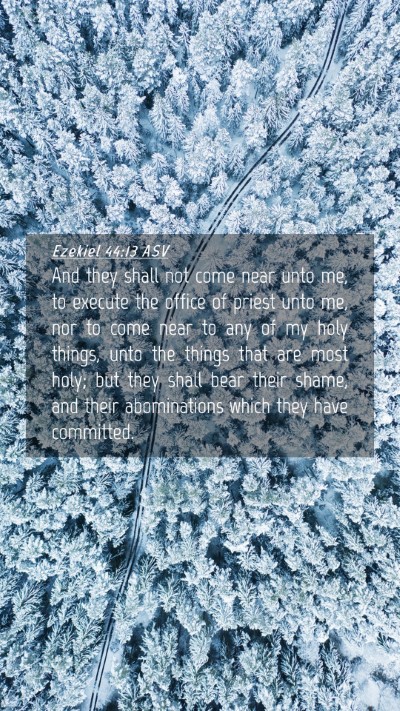 Picture 04 - Ezekiel 44:13 ASV Mobile Phone Wallpaper - And they shall not come near unto me, to execute - Mobile Bible Verse Wallpaper
