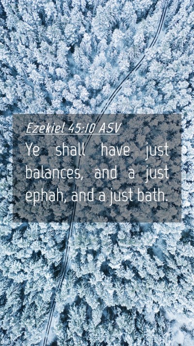 Picture 04 - Ezekiel 45:10 ASV Mobile Phone Wallpaper - Ye shall have just balances, and a just ephah, - Mobile Bible Verse Wallpaper