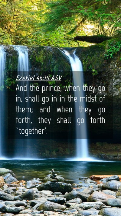 Picture 04 - Ezekiel 46:10 ASV Mobile Phone Wallpaper - And the prince, when they go in, shall go in in - Mobile Bible Verse Wallpaper