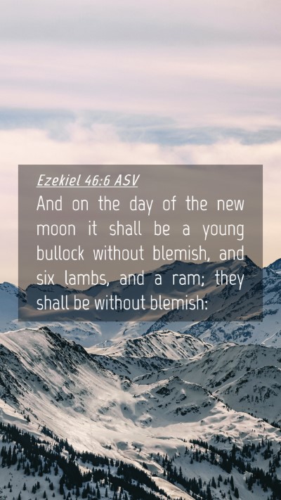 Picture 04 - Ezekiel 46:6 ASV Mobile Phone Wallpaper - And on the day of the new moon it shall be a - Mobile Bible Verse Wallpaper