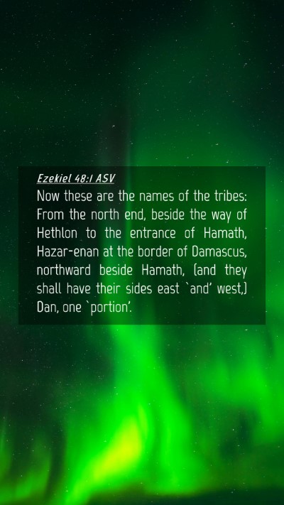 Picture 04 - Ezekiel 48:1 ASV Mobile Phone Wallpaper - Now these are the names of the tribes: From the - Mobile Bible Verse Wallpaper
