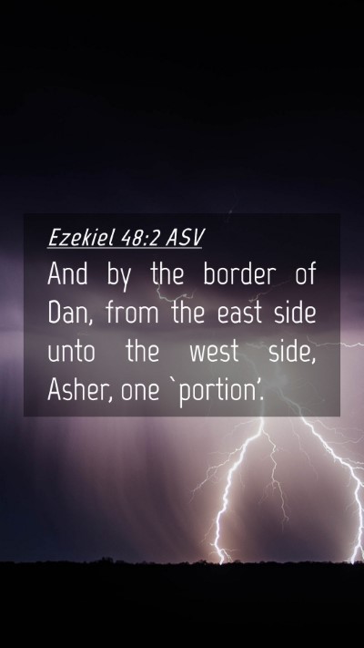 Picture 04 - Ezekiel 48:2 ASV Mobile Phone Wallpaper - And by the border of Dan, from the east side unto - Mobile Bible Verse Wallpaper