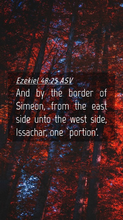 Picture 04 - Ezekiel 48:25 ASV Mobile Phone Wallpaper - And by the border of Simeon, from the east side - Mobile Bible Verse Wallpaper