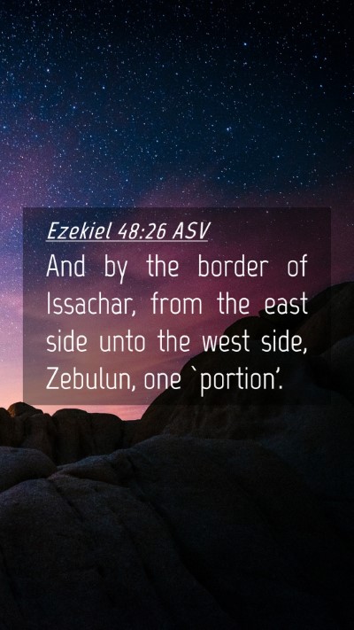 Picture 04 - Ezekiel 48:26 ASV Mobile Phone Wallpaper - And by the border of Issachar, from the east side - Mobile Bible Verse Wallpaper