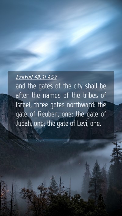 Picture 04 - Ezekiel 48:31 ASV Mobile Phone Wallpaper - and the gates of the city shall be after the - Mobile Bible Verse Wallpaper