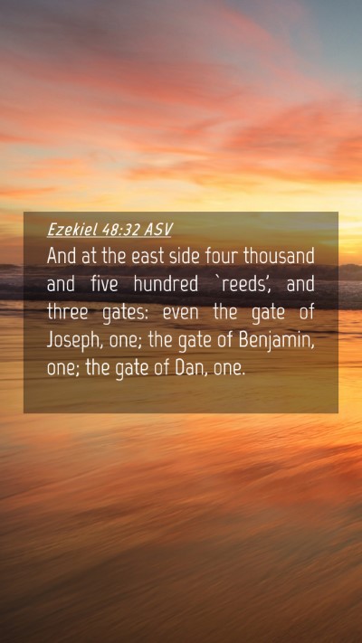 Picture 04 - Ezekiel 48:32 ASV Mobile Phone Wallpaper - And at the east side four thousand and five - Mobile Bible Verse Wallpaper