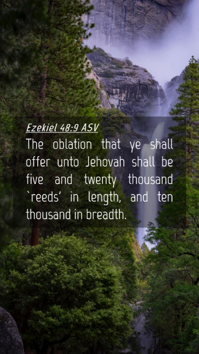 Picture 04 - Ezekiel 48:9 ASV Mobile Phone Wallpaper - The oblation that ye shall offer unto Jehovah - Mobile Bible Verse Wallpaper